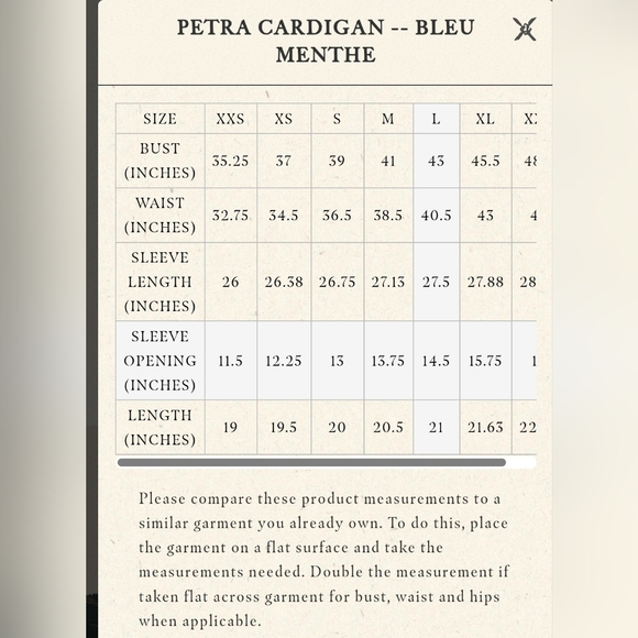 Doen Petra Cardigan - Bleu Menthe - L - Picture 10 of 11